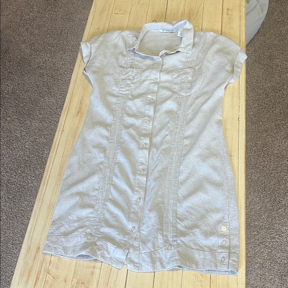 Cubavera Beige Short Sleeve Dress